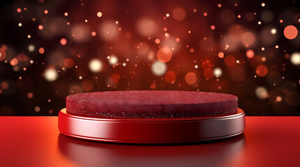 Simple product booth, podium, stage, product commercial photography background, cosmetics booth, 3D rendering