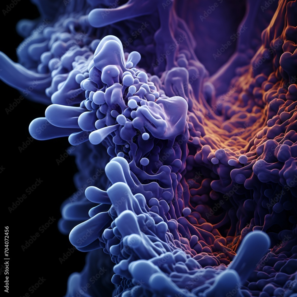 Fototapete 3d rendering of a colorful organic structure