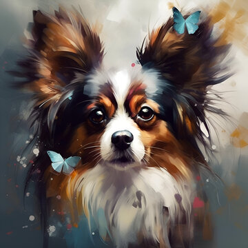 Süßer Hund Gemälde Kunst Cute dog painting art