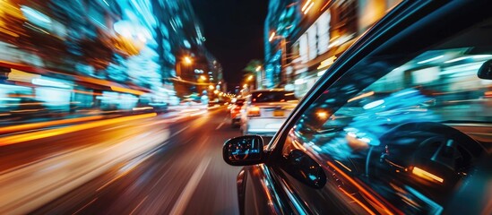 speeding in a vehicle on a street