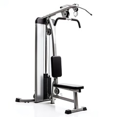 Gym exercise equipment Lat Pulldown Machine on a white background