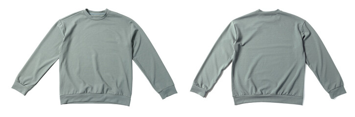 Fototapeta premium Soft sweater isolated on white, back and front