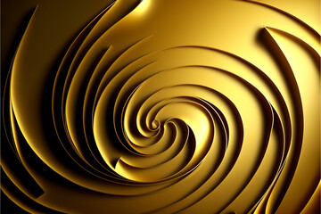 Golden Fractal Essence: Abstract Elegance Crafted by Generative AI