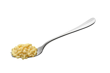 Fork with parmesan cheese risotto
