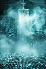 Steamy Solitude: A Showerhead's Calming Mist