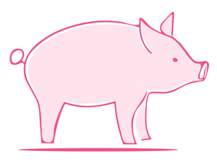 Fototapeta premium Pig illustration