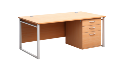 Modern Office Table on Transparent Background