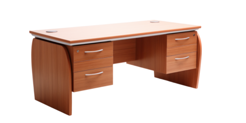 Office Table on Transparent Background, Modern Design