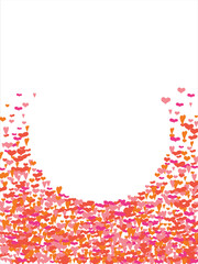 Vector edging, ribbon, border from hearts. Hand-drawn romantic pattern. Valentine's Day. Banner template. Vector illustration.