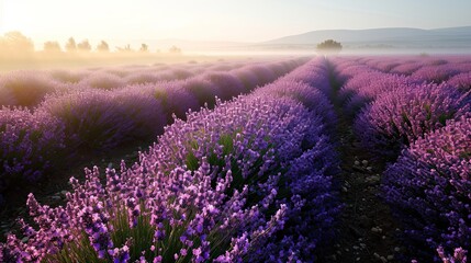 Majestic lavender fields in Provence at summer, France.