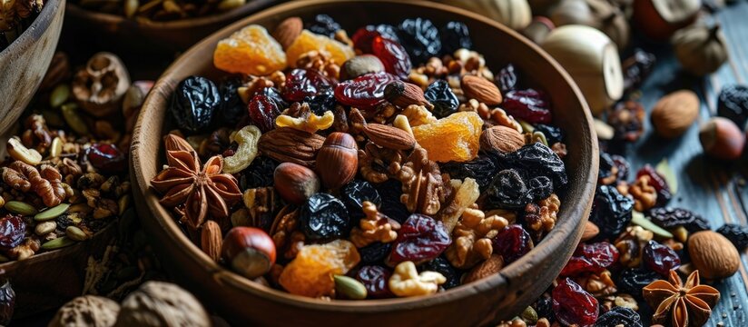 Mix of dried fruit and nutcracker