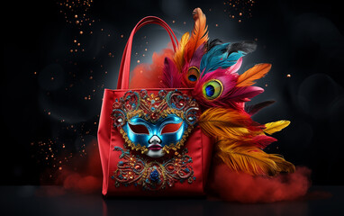 Beleza com bolsas promoção de carnaval, carnaval chamativo