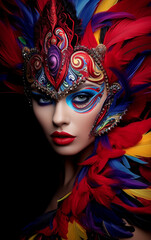 beldade rosto  promoção de carnaval, carnaval chamativo