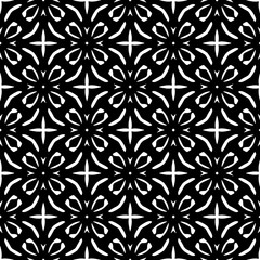 Monochrome pattern, Abstract texture for fabric print, card, table cloth, furniture, banner, cover, invitation, decoration, wrapping.seamless repeating pattern.Black and white color.