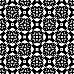 Monochrome pattern, Abstract texture for fabric print, card, table cloth, furniture, banner, cover, invitation, decoration, wrapping.seamless repeating pattern.Black and white color.