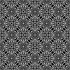 Monochrome pattern, Abstract texture for fabric print, card, table cloth, furniture, banner, cover, invitation, decoration, wrapping.seamless repeating pattern.Black and white color.