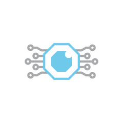 ai icon vector Artificial intelligence icon logo 