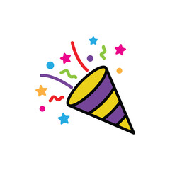 party vector icon holiday sign fireworks birthday icon 