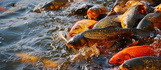 Excessive fishing depletes fish populations.