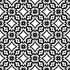 Monochrome pattern, Abstract texture for fabric print, card, table cloth, furniture, banner, cover, invitation, decoration, wrapping.seamless repeating pattern.Black and white color.