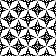Monochrome pattern, Abstract texture for fabric print, card, table cloth, furniture, banner, cover, invitation, decoration, wrapping.seamless repeating pattern.Black and white color.