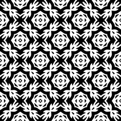 Monochrome pattern, Abstract texture for fabric print, card, table cloth, furniture, banner, cover, invitation, decoration, wrapping.seamless repeating pattern.Black and white color.