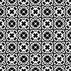 Monochrome pattern, Abstract texture for fabric print, card, table cloth, furniture, banner, cover, invitation, decoration, wrapping.seamless repeating pattern.Black and white color.