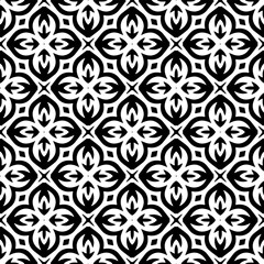 Monochrome pattern, Abstract texture for fabric print, card, table cloth, furniture, banner, cover, invitation, decoration, wrapping.seamless repeating pattern.Black and white color.