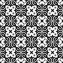 Monochrome pattern, Abstract texture for fabric print, card, table cloth, furniture, banner, cover, invitation, decoration, wrapping.seamless repeating pattern.Black and white color.