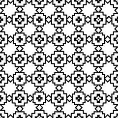 Monochrome pattern, Abstract texture for fabric print, card, table cloth, furniture, banner, cover, invitation, decoration, wrapping.seamless repeating pattern.Black and white color.