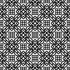 Monochrome pattern, Abstract texture for fabric print, card, table cloth, furniture, banner, cover, invitation, decoration, wrapping.seamless repeating pattern.Black and white color.