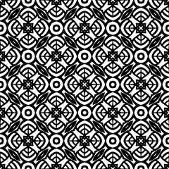 Monochrome pattern, Abstract texture for fabric print, card, table cloth, furniture, banner, cover, invitation, decoration, wrapping.seamless repeating pattern.Black and white color.