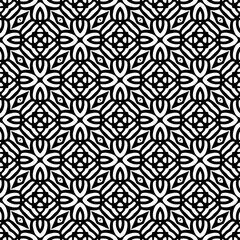 Monochrome pattern, Abstract texture for fabric print, card, table cloth, furniture, banner, cover, invitation, decoration, wrapping.seamless repeating pattern.Black and white color.