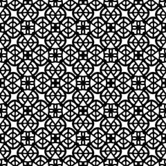Fototapeta premium Monochrome pattern, Abstract texture for fabric print, card, table cloth, furniture, banner, cover, invitation, decoration, wrapping.seamless repeating pattern.Black and white color.