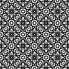 Monochrome pattern, Abstract texture for fabric print, card, table cloth, furniture, banner, cover, invitation, decoration, wrapping.seamless repeating pattern.Black and white color.
