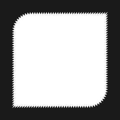 Zigzag Edge Square Leaf Border Frame