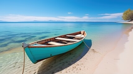 Wooden boat on the beach