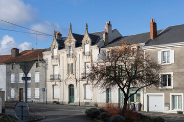 Obraz premium Parthenay is a town in Deux-Sèvres. France. City streets