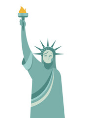 Statue of Liberty illustration for New York City background, poster and banner designs. Geometrical modern style concept illustration