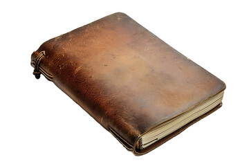 Viejo cuaderno marrón aislado - obrazy, fototapety, plakaty