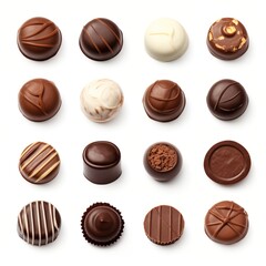 A variety of delicious chocolates