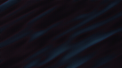 waves of colorful points. Digital data splash of point array. Futuristic smooth glitch UI element