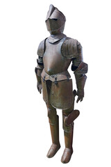 Authentic old knight's armor, cut out.