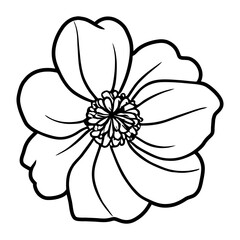 Hand drawn simple flower illustration