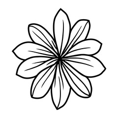 Hand drawn simple flower illustration
