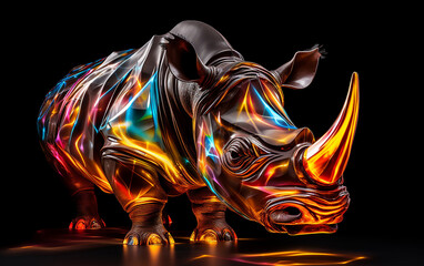 rinoceronte energia  - obrazy, fototapety, plakaty