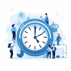 Diverse People Working Together to Manage Time