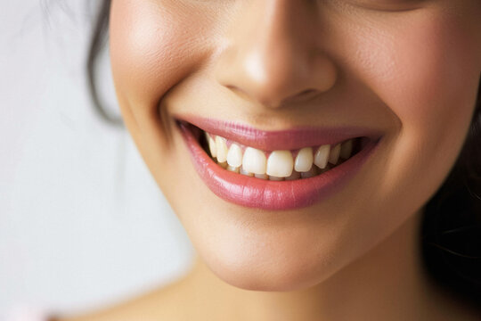 Smiling Asian Indian Model with Clean Teeth: Dental Ad Beauty	
