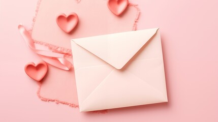 Love letter surrounded by small pink hearts, creating a charming and affectionate ambiance that echoes the tender sentiments expressed within the heartfelt message.