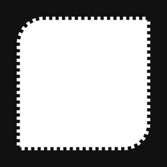 Notch Edge Square Leaf Border Frame